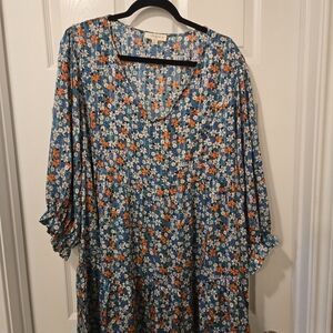 Umgee Blue Floral Mini Dress